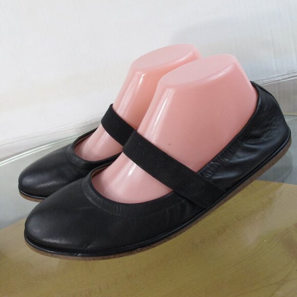 Lucky Brand Mary Jane Flats Shoes Black Leather Size 9 - Picture 1 of 8